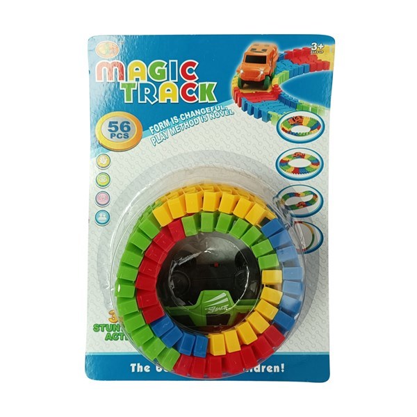 Pista flexible flúo 56 piezas, en blister