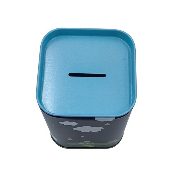 Alcancía lata rectangular, varios diseños