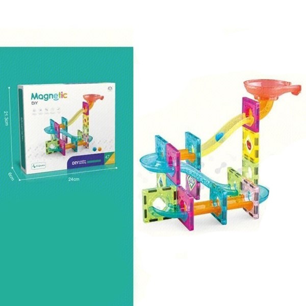 Bloques magnéticos, y bloques de plástico, 47 piezas