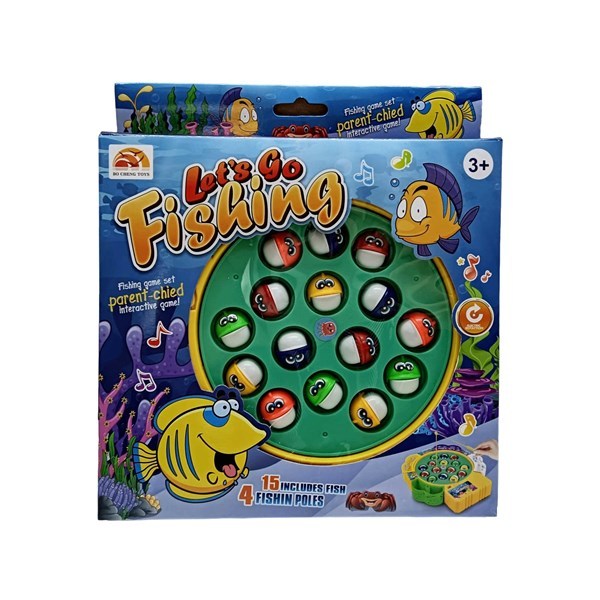Juego de mesa, pesca, juego de enganchar, 2AA en caja