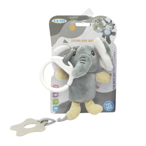 Sonajero peluche, con mordillo, varios colores, varios animales