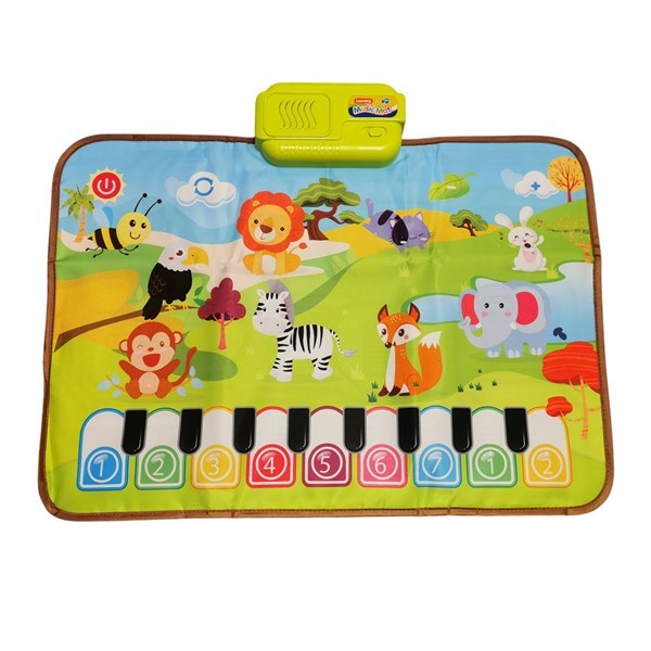 Alfombra órgano, música y varios sonidos de animales 3AA, control de volumen, en caja, 2 colores
