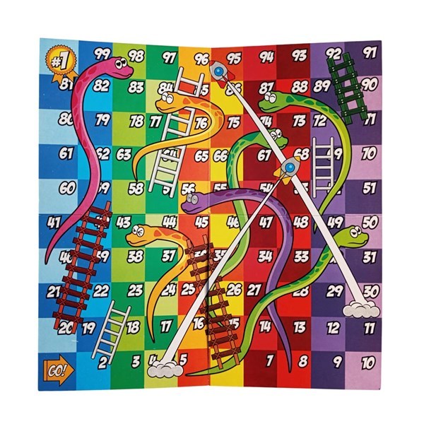 Juego de mesa, 2en1, ludo y viborita, en caja