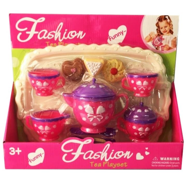 Set de te 12 pcs, con bandeja,36 cm x 31 cm,