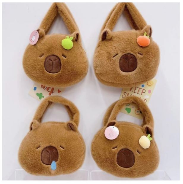 CARTERITA CAPIBARA 20 cm x 15 cm, marrón, 4 diseños