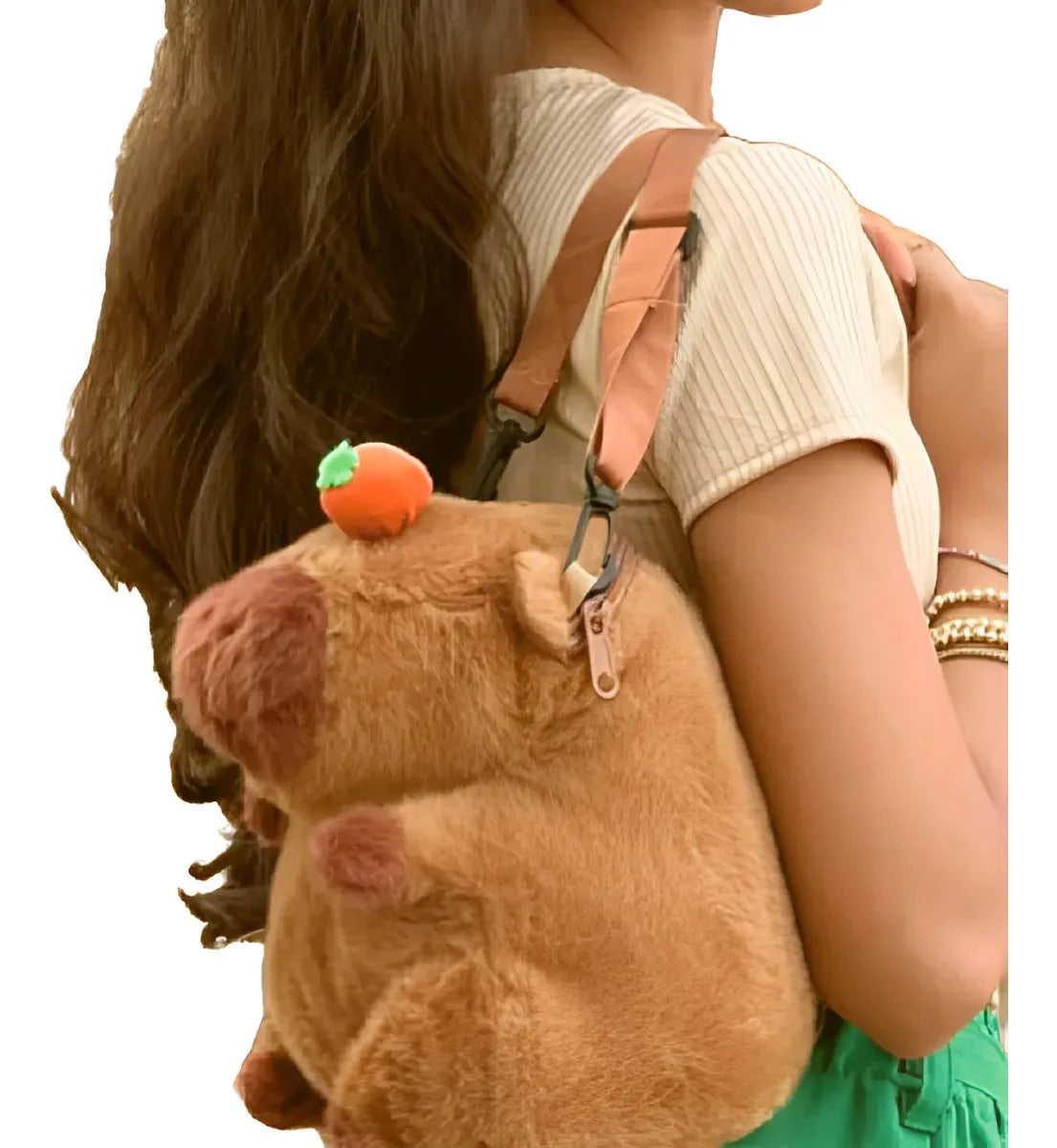 MOCHILITA CAPIBARA 25 CM X 20 CM X 15 CM