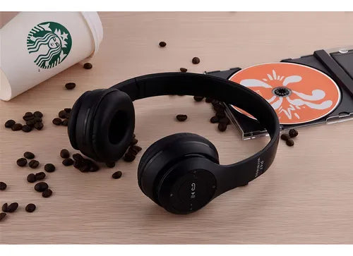 Auriculares Manos Libres Bluetooth Mp3 Radio Fm Sd Calidad ® Color Negro