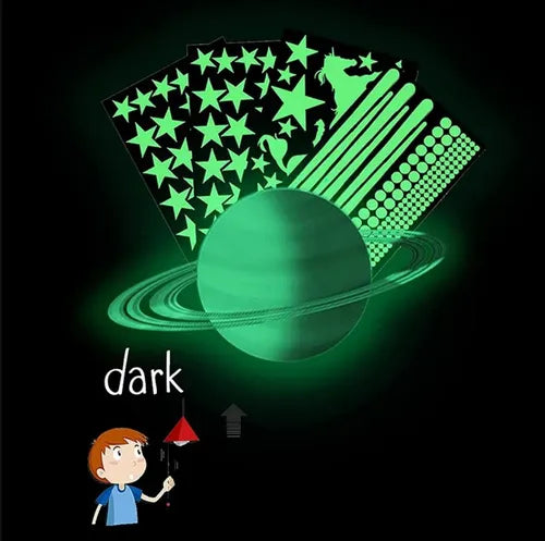 275 Adhesivos Que Brillan En La Oscuridad. Estrellas Y Más!
