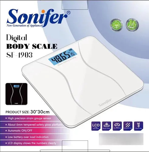 Balanza De Baño Digital Pantalla Lcd 180 Kgs Sonifer