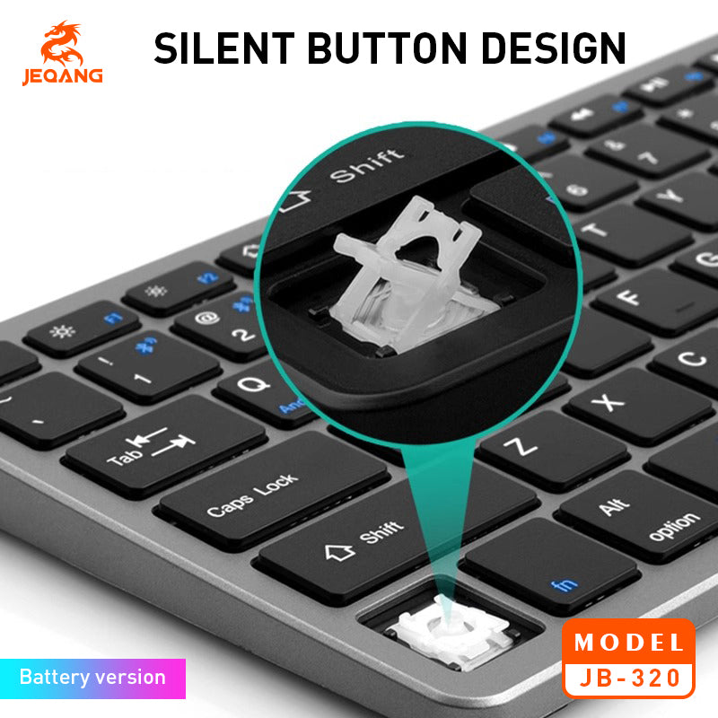 Teclado Mini JB-325 Multi Plataforma Bluetooth+Wi-Fi