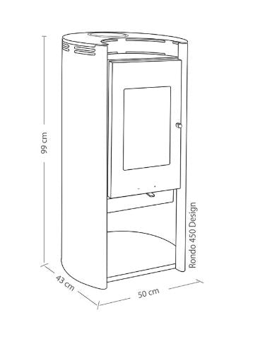Calefactor Leña Rondo 450 design
