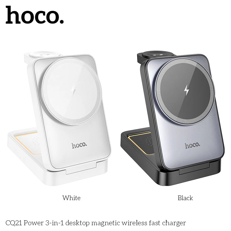 Cargador Hoco 3 en 1 Carga Rápida Inalámbrica