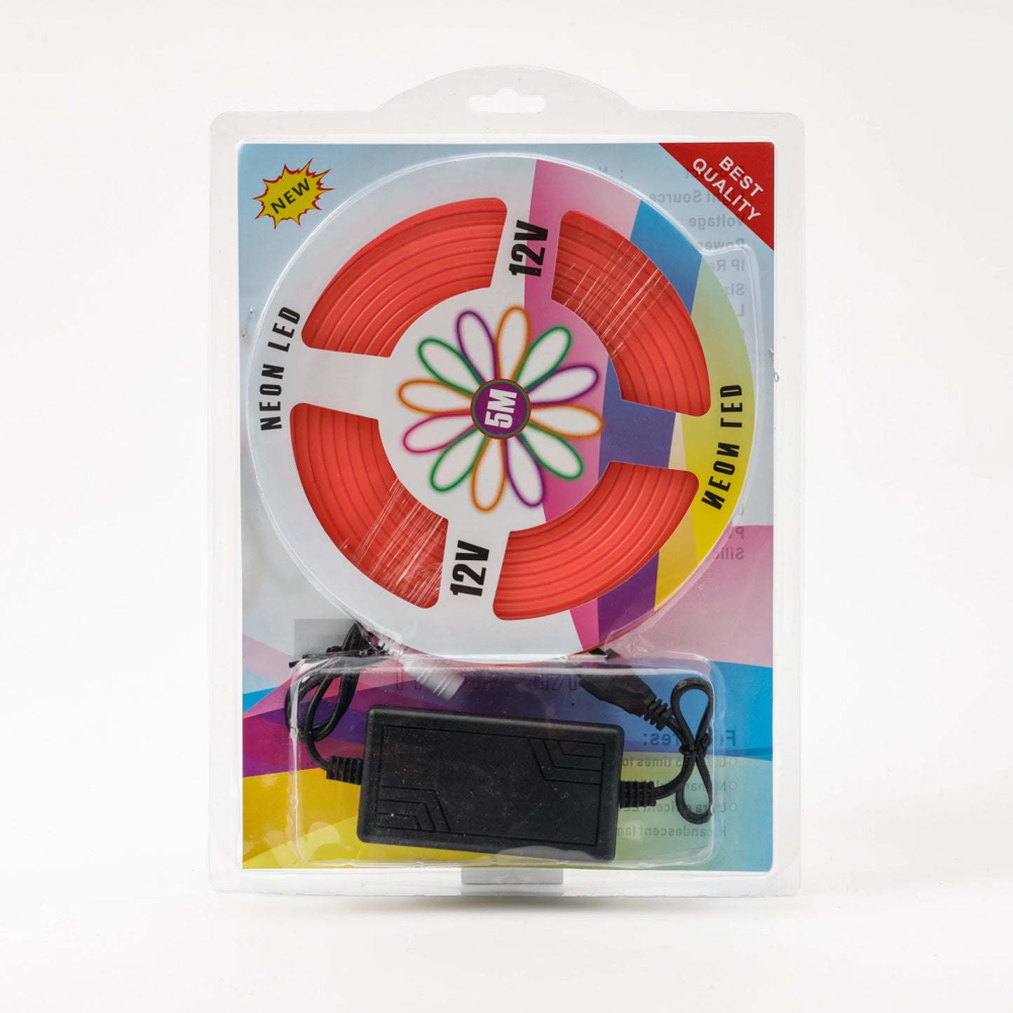 Kit Completo Cinta Tira Led Neon Flexible 5 metros Rosa