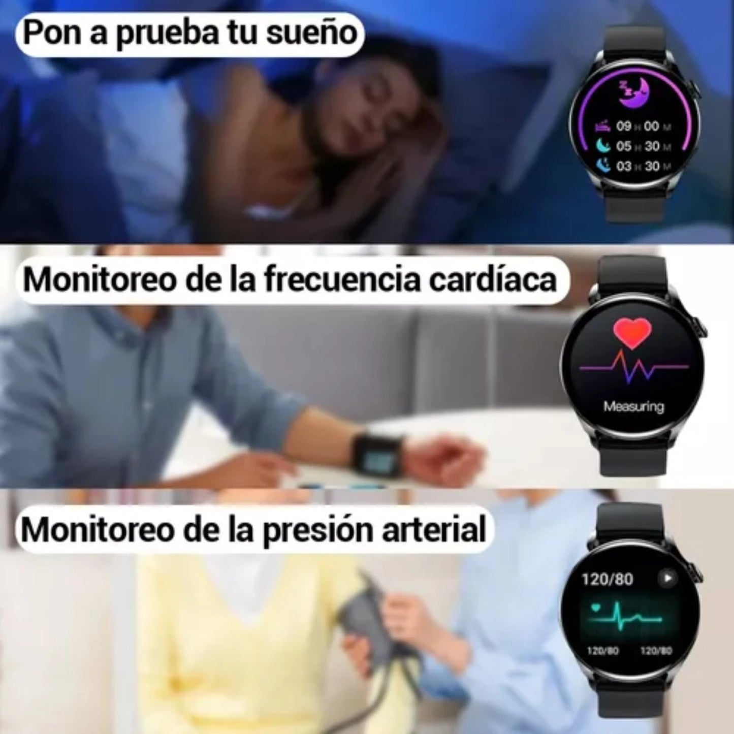 RELOJ SMARTWATCH GT5 LAZAS FITR COLOR NEGRO