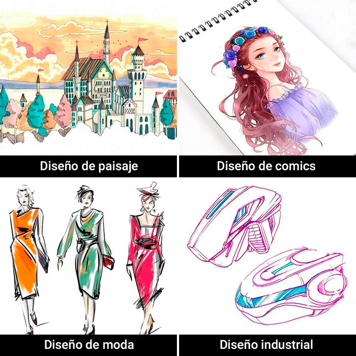 Set de 48 Marcadores Resaltadores con Doble Punta