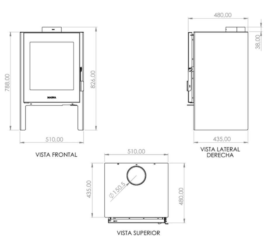 Calefactor MAGNA Z2.1 Leña