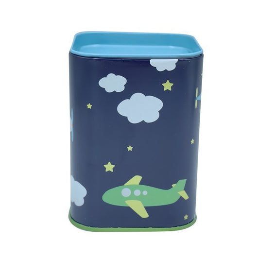 Alcancía lata rectangular, varios diseños