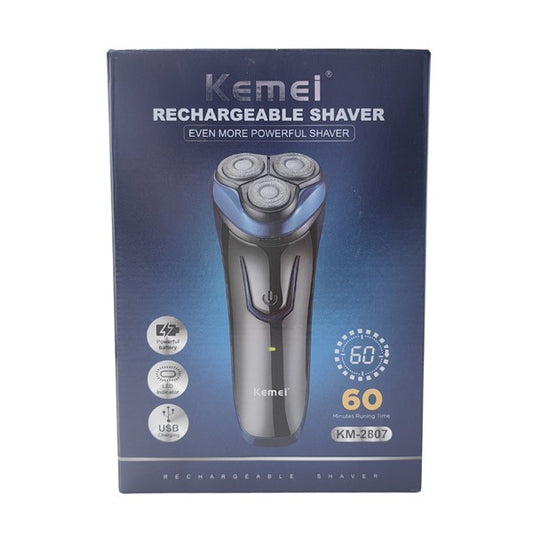 Afeitadora KEMEI KM-2807, recargable USB