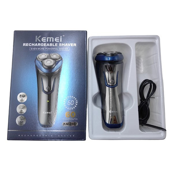 Afeitadora KEMEI KM-2807, recargable USB