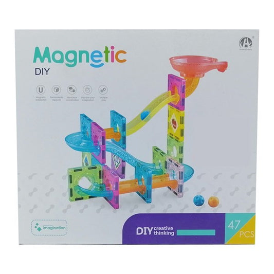 Bloques magnéticos, y bloques de plástico, 47 piezas