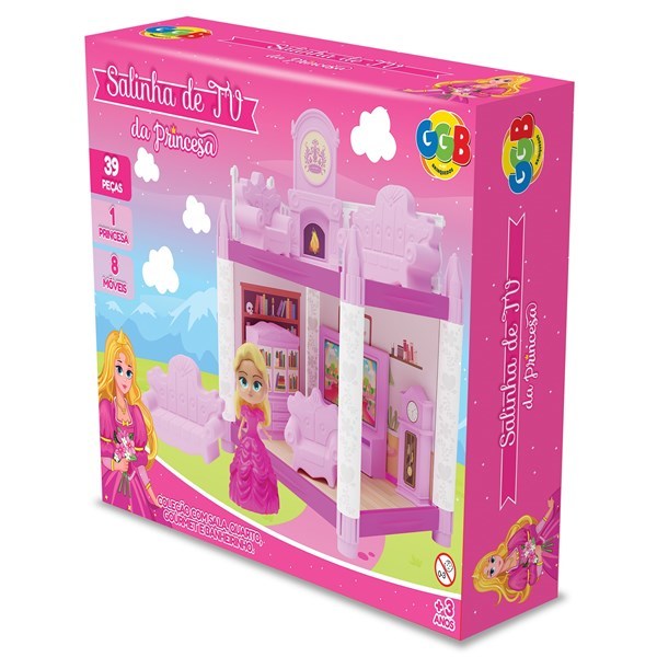 Casa de princesa, living 39 piezas, 1 princesa en caja
