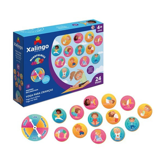 Juego de mesa, yoga para niños, con ruleta, 24 posiciones, en caja