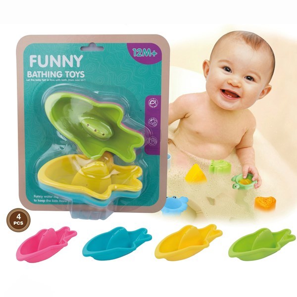 Juguetes para bañera, Barcos x 4 en Blister