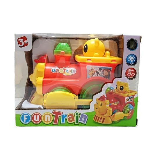 Arrastre tren con luz y sonido, 3AA en caja, varios colores