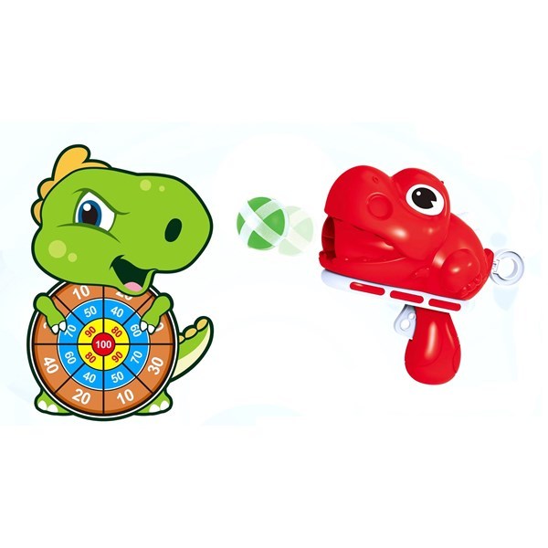 Pistola lanza pelotas, blanco con velcro, en bolsa