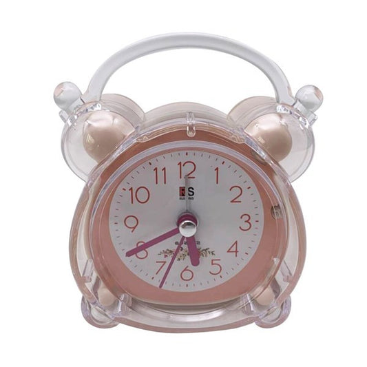Despertador c/campanas transparente, en caja, varios colores