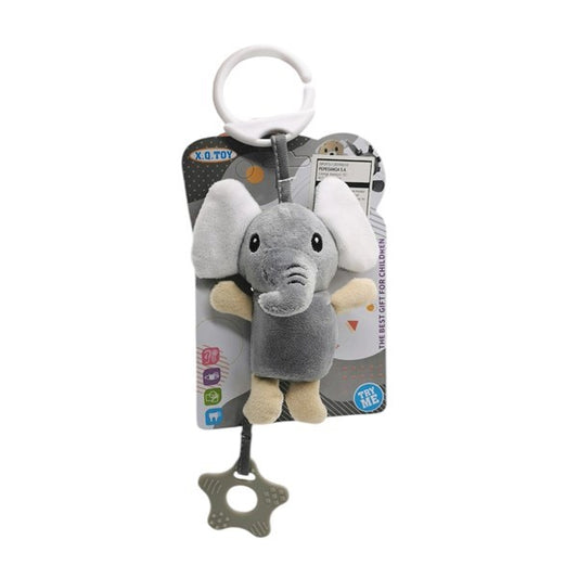 Sonajero peluche, con mordillo, varios colores, varios animales