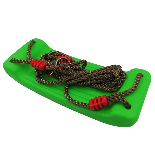 Hamaca de plástico infantil, rígida, cuerda 1.80m, varios colores