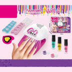 Set de belleza para decorar uñas con lámpara, 2AA en caja