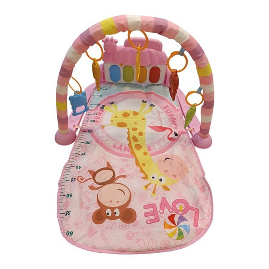 Gimnasio alfombra para bebé con luz y sonido, 3AA en caja ROSADO