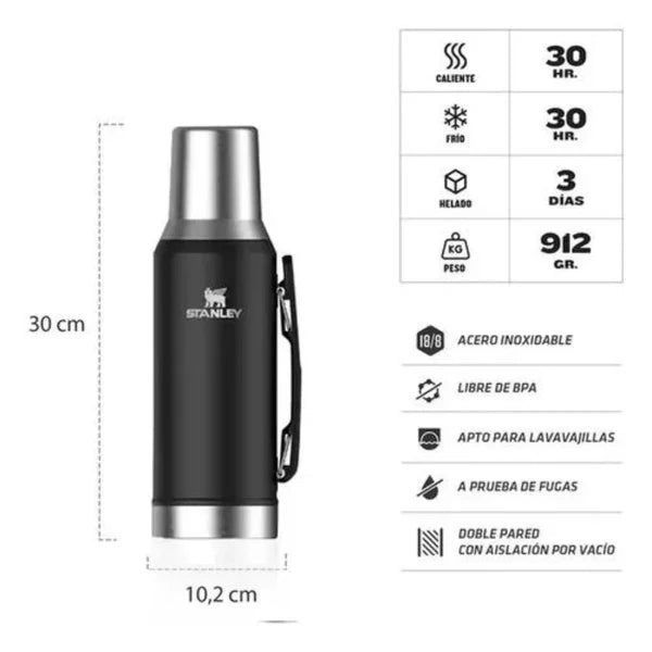 Termo Stanley Mate-System 1.2 lts - Negro