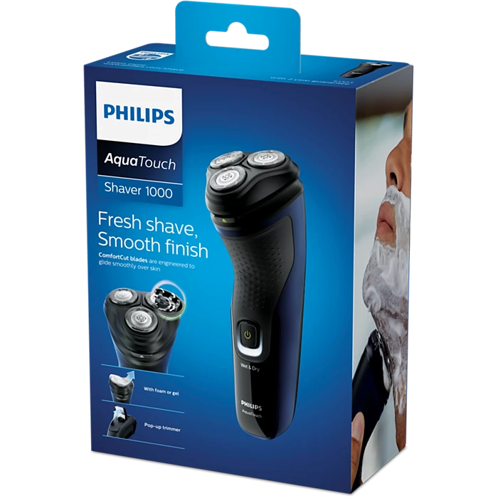Afeitadora Philips AquaTouch 1000 S1323/41 azul adriático 220V