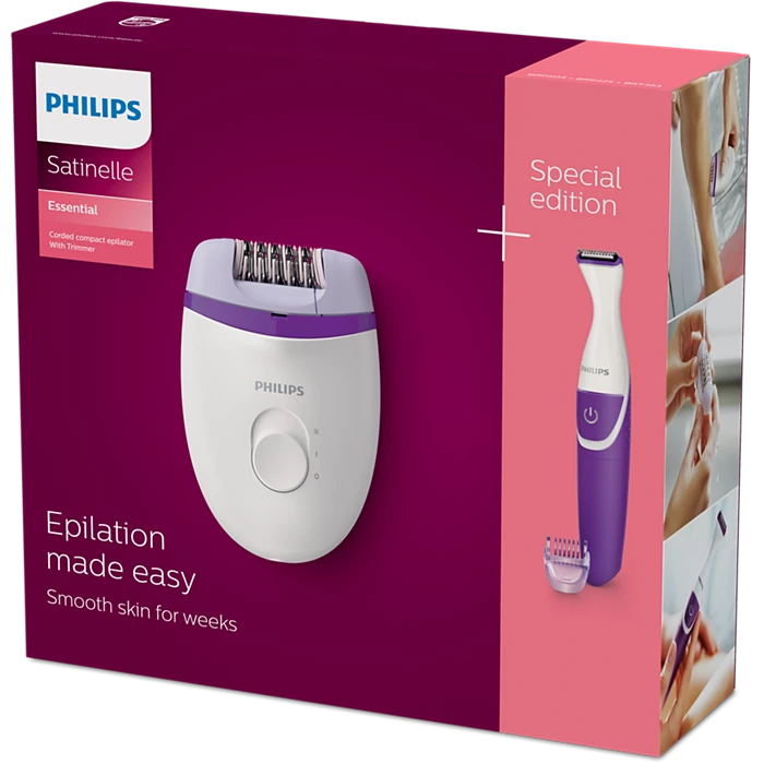 DEPILADORA ESSENTIAL + RECORTADOR DE CAVADO PHILIPS BRP505