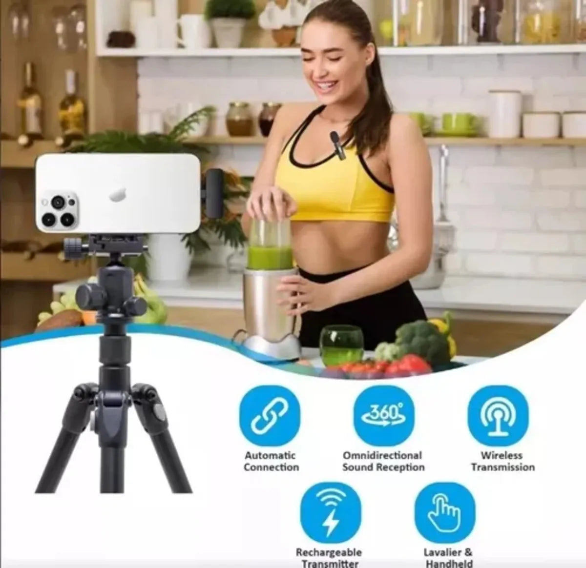 Micròfonos Corbateros X2 Inalàmbricos Celular Tipo C Stream