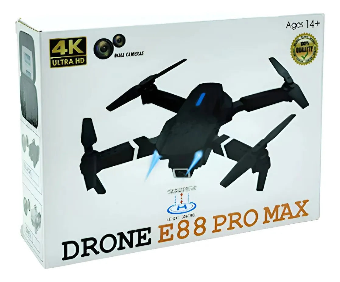 Dron E88 Pro Max 4k Ultra Hd Dual Camaras Juguete Pro