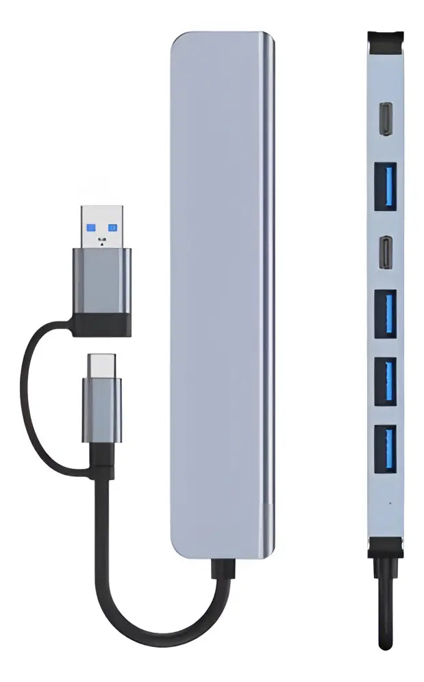 Adaptador Usb C Hub Tipo C, 8 En 1, Multipuerto, Usb 3.0, Sd,hubs Múltiple