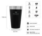 Stanley Vaso Cerveza 16 Oz con Destapador - NEGRO