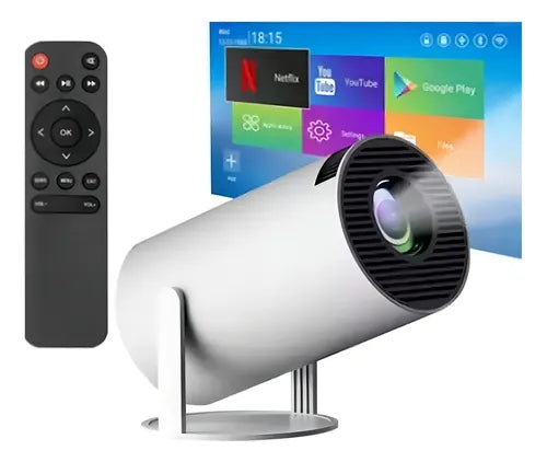 Mini Proyector Portátil Wifi Bt Control Remoto Color Blanco
