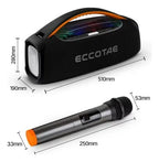 Parlante Inalámbrico Portátil Con Micrófono Rgb Boombox Negro