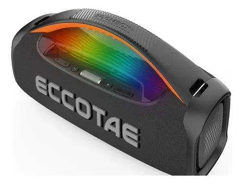 Parlante Inalámbrico Portátil Con Micrófono Rgb Boombox Negro