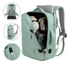 Mochila Unisex Viral Impermeable Viaje Notebook Usb Premium Verde Claro Liso