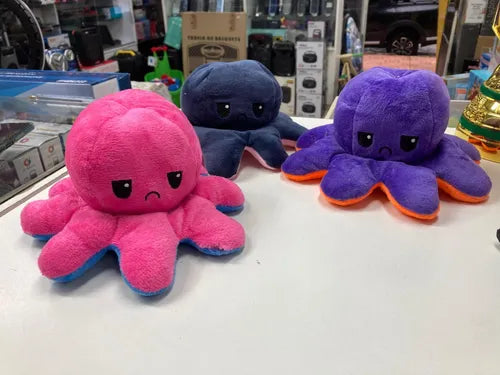 Pulpo Pulpito Reversible Feliz Y Enojado Varios Colores