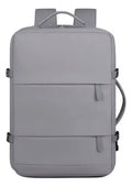 Mochila Unisex Viral Impermeable Viaje Notebook Usb Premium Gris Liso