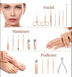 Set 18 Piezas Manicura Pedicura Rostro Cuidado Personal