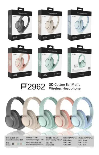 Auriculares Inalámbricos Bluetooth BT2962 Varios Colores