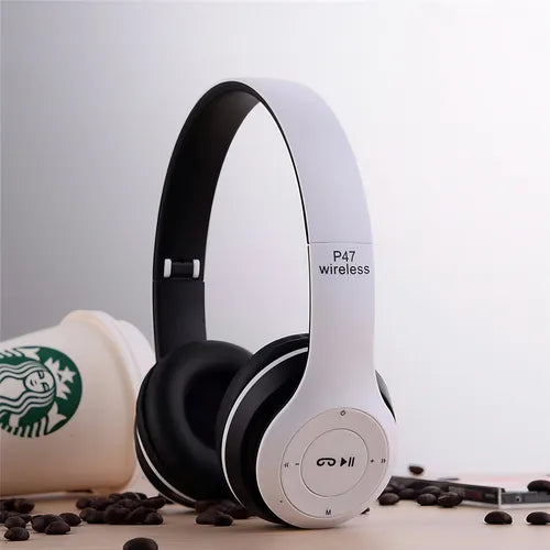 Auriculares Manos Libres Bluetooth Mp3 Radio Fm Sd Calidad ® Color Blanco
